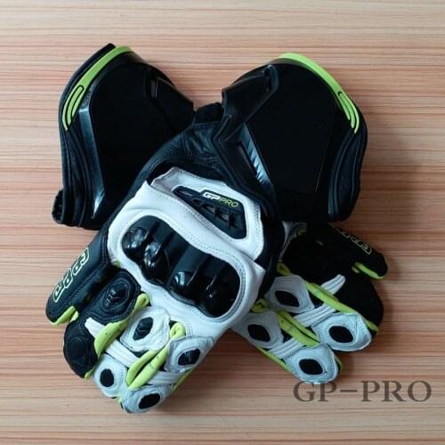 New 4 Colors 100% Genuine Leather GP PRO Motorcycle Long Gloves Racing Driving GP PRO Motorbike Original Cowhide Gloves
