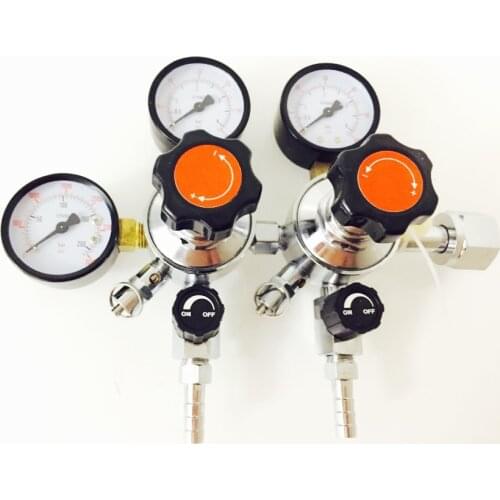 Economical Dual CO2 Gauge Regulator Homebrew CO2 Regulator, 0~3000psi, 0~60psi, CGA320