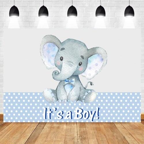 Elephant Newborn Baby Shower Birthday Party Wild Safari Photography Backdrops Photographic Background Photo Shoot Photophone