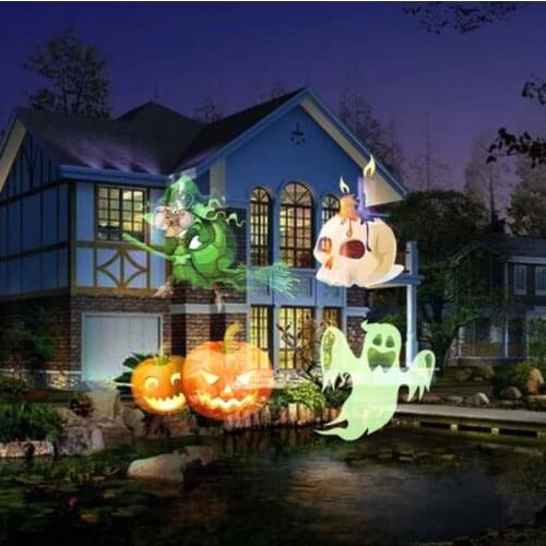 Christmas Halloween Holographic Projector 12 Movies Birthday Party USB Chargeable Santa Projection Lamp Window Movie Projector