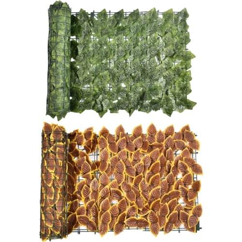 Artificial Ivy Screening Roll Artificial Leaf Privacy Fence Screen Macrame Decoration UV Protection Garden Accessories