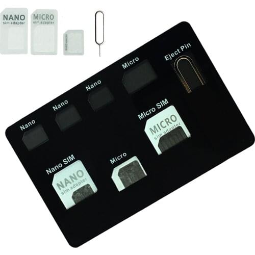 SIM Card Adapter set & NANO SIM Card Holder Case with phone Pin needle Quality sim ,Converter set for nano micro sim card
