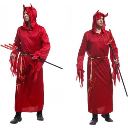 Halloween Cosplay Costume Adult Masquerade Stage Costumes Demon God of War Horror Funny Lace Robe Devil Dress Up Clothes