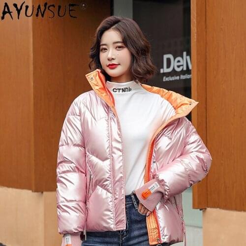 AYUNSUE Winter Jacket Women Clothes New Thicken Jackets for Woman Short Warm Pink Coats Korean Fashion Parkas Mujer 2021 SQQ120