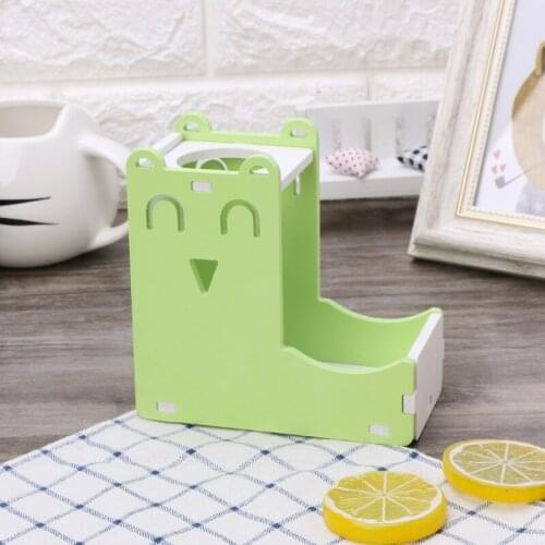 Small Pet Water Bottle Holder Hamster Rabbit Food Feeder Dispenser Nest Toy HX6D