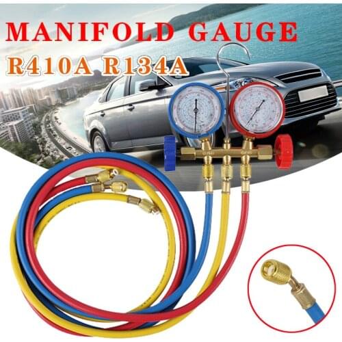 Car Air Conditioning Refrigeration Pressure Manifold Gauge Hose Adapter For R410A R134A Refrigerant Filler Pressure Gauge