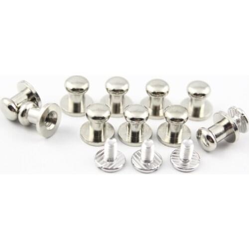 8mm*6mm*8mm Silver Nickel monkhead Metal Screw Back Spike Studs Punk Rock Rivets Nailheads Free Shipping Wholesale High Quality