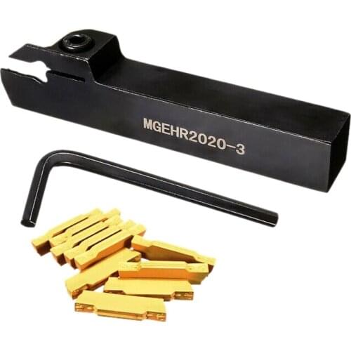 MGEHR2020-3 Lathe External Grooving Cut Boring Bar Turning Tool Holder+Carbide