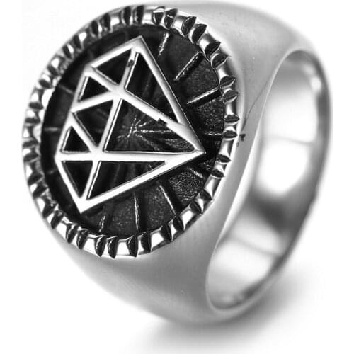 New stainless steel jewelry men punk trend hip-hop titanium steel ring
