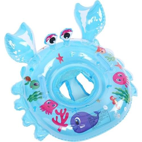 Newborn Baby Swim Ring Kids' Float 0-4 Years Old Boy & Girls PVA Cartoon Crab Inflatable Floating Ring Swimming Seat