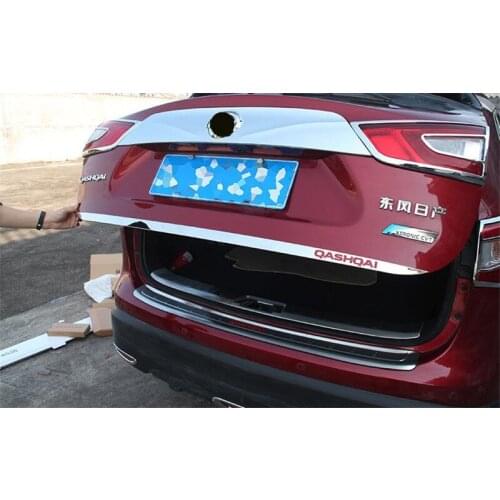 Fit For Nissan Qashqai j11 2014-2018 2019 Rear Tail Door Sticker Stainless Steel Back Door Tailgate Trim Car Styling Accessories