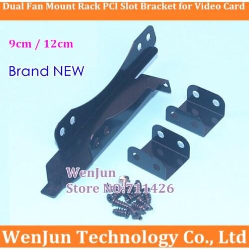 Best price 90mm / 120mm Dual Fan Mount Rack PCI Slot Bracket for Video Card DIY Support 9cm / 12cm Fan with Free Shipping
