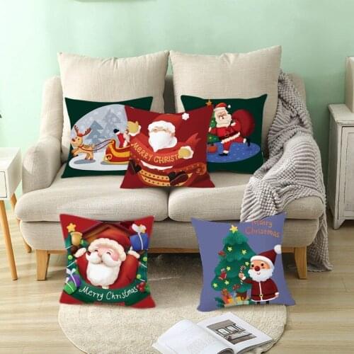 Simple Abstract Decorative Pillowcases Polyester Throw Pillow Case Striped Christmas Home Pillowcase Kussensloop 45x45cm