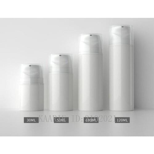30ml50ml100ml120ml 20pcs/lot Empty White PP Cosmetic Airless Bottle,DIY Foundation Vacuum Bottle,Snap Travel Convenient Packing
