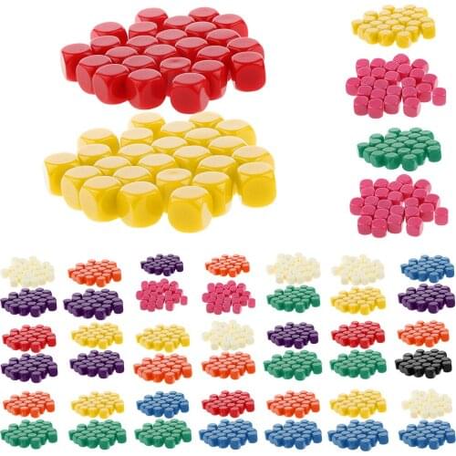 50x Blank Dices Set for Dungeons &Dragons MTG RPG Birthday Parties Board Game Dices Polyhedral Gambling Dice