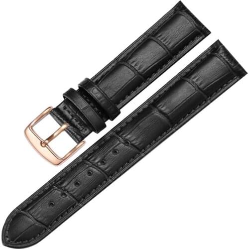 Genuine Leather Watchbands 12/14/16/18/19/20/22 mm Watch Steel Pin Buckle Band Strap High Quality Wrist Belt Bracelet