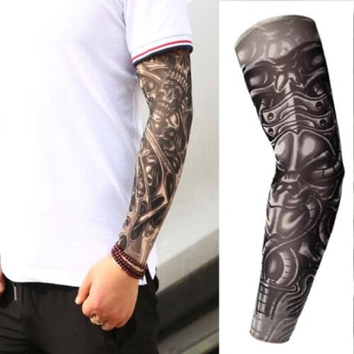 1PC Arm Sleeves Tattoo Sleeve UV Protection Outdoor Cycling Sleeves 3D Tattoo Printed Golf Sports Bike Bicycle Riding Sleeves