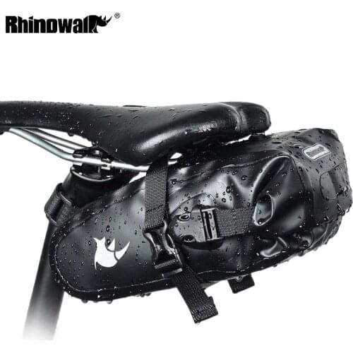 Rhinowalk TF550 Cycling Full Waterproof Seatpost Bag Bicycle Saddle Pannier Road Rear Pouch MTB 420D Nylon Seat Gear Bag Pack