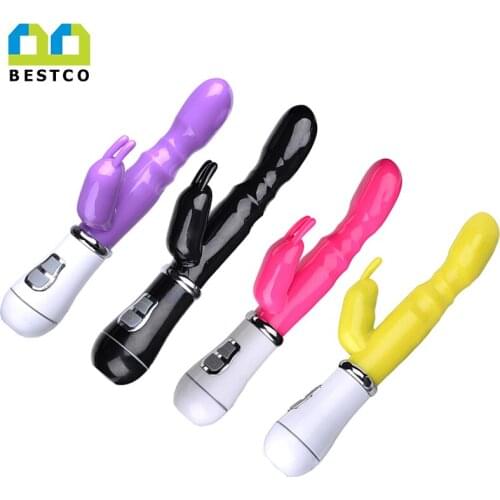 Bestco G Spot 12 Speed Strong Dildo Rabbit Vibrator for Women Dual Vibration Silicone Female Vagina Clitoris Massager Sex Toys