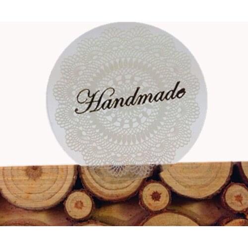 80pcs/lot Vintage White Round Lace Handmade Bronze Sealing Sticker Creative Stationery Sticker Lable
