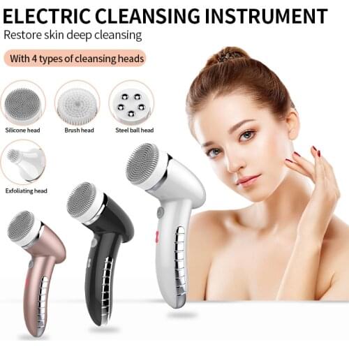 Facial ClFacial Cleansing Brush 360 Degree Rotation Mini Face Cleaner Deep Pore Blackhead Cleaning Machine Electric Face Massage