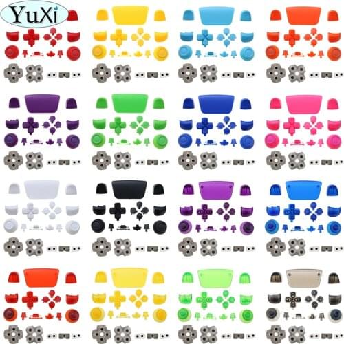 YuXi Buttons with Silicone Rubber Pad For PS5 Controller Button Joystick Thumb Stick Grip Key Gamepad Shell Replacement Parts
