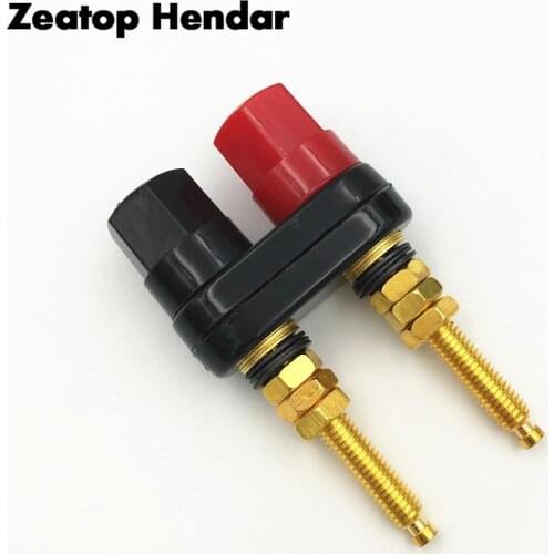 1Pcs Extended Speaker Banana Plug Binding Post Terminals Connector Banana Socket Dual Female Banana Plug for Speaker Amplifier
