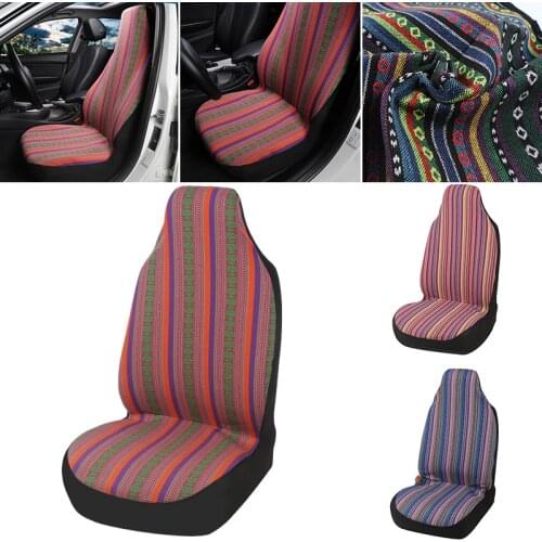 Universal Stripe Colorful Front Seat Covers Saddle Blanket Baja Bucket Seat Cover For bmw e46 ford focus 2 bmw e90 bmw e60 1 PC