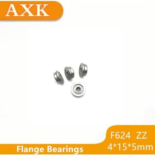 2021 Top Fashion Real 10pcs/lot F624zz Ball Bearings Metal Shielded (flanged) Bearing 4x15x5mm Miniature Deep Groove