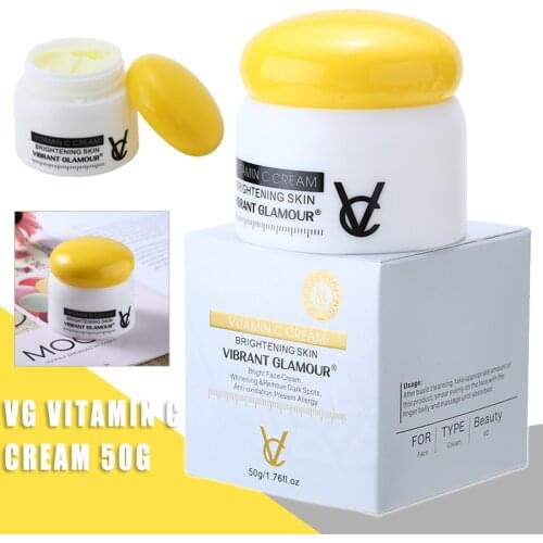 50g Vitamin C Face Cream Whitening Facial Brightening Moisturizing Skin Care Removing Spots Melanin Remover