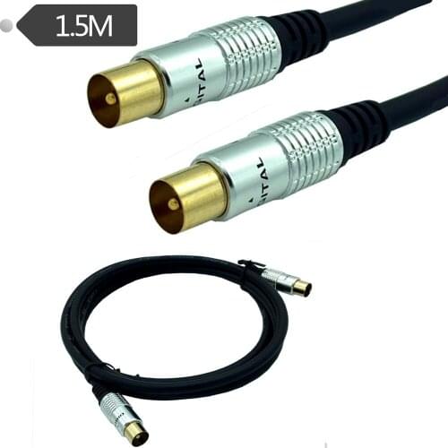 9.5mm TV Male to 9.5mm Male Adapter Cord Coaxial TV Cable