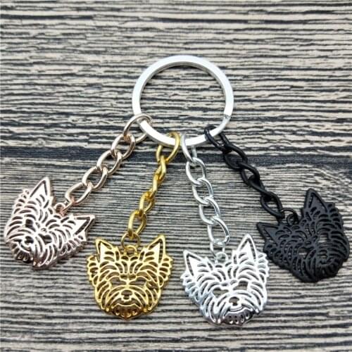 New Yorkshire Terrier Key Chains Fashion Pet Dog Jewellery Trendy Yorkshire Terrier Car Keychain Bag Keyring For Women Men
