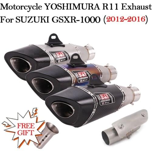 For SUZUKI GSXR-1000 GSX R1000 GSX-R1000 2012 - 2016 Motorcycle YOSHIMURA R11 Exhaust Modified DB Killer Escape Middle Link Pipe