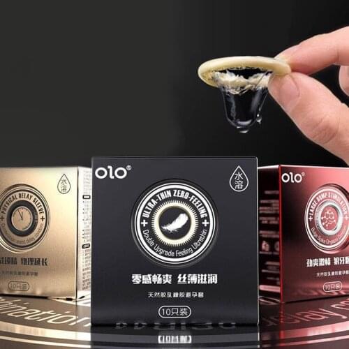 Double Upgrade Ultra-thin Hyaluronic Acids Condoms Sex Delay Long-lasting Lubricated Condoms Fast Heat Conduction