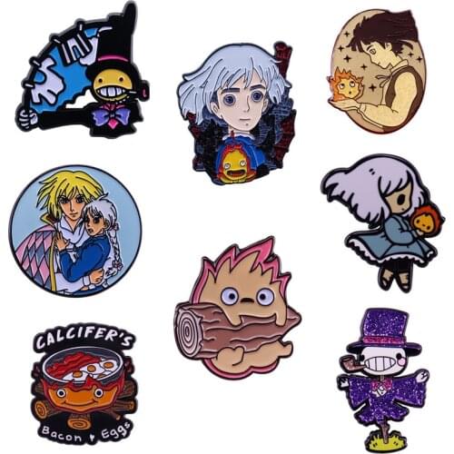 Howls Moving Castle anime action figure prefect quality metal scarecrow broochs children gifts home decoration