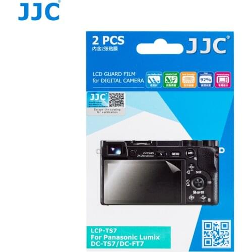 JJC 2PCS/LOT LCP-TS7 LCD Guard Film Screen Protector 3H Hardness for PANASONIC LUMIX DC-TS7 / DC-FT7