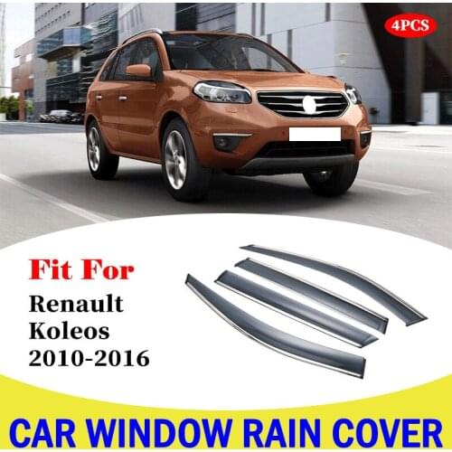 For Renault Koleos 2010-2016 window visor car rain shield deflectors awning trim cover exterior rain cover car accessories