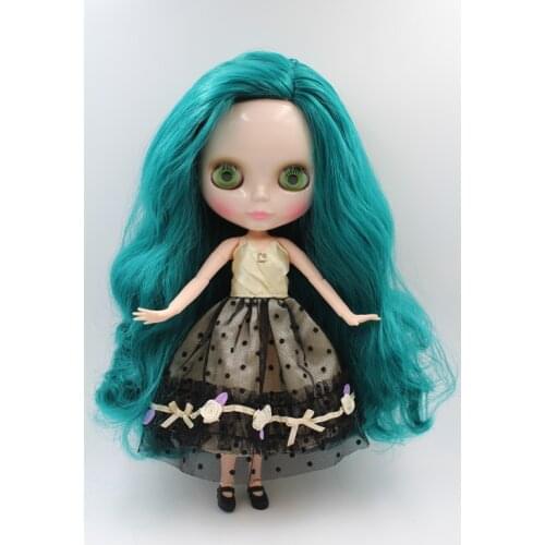 Free Shipping BJD joint RBL-223J DIY Nude Blyth doll birthday gift for girl 4 colour big eyes dolls with beautiful Hair cute toy