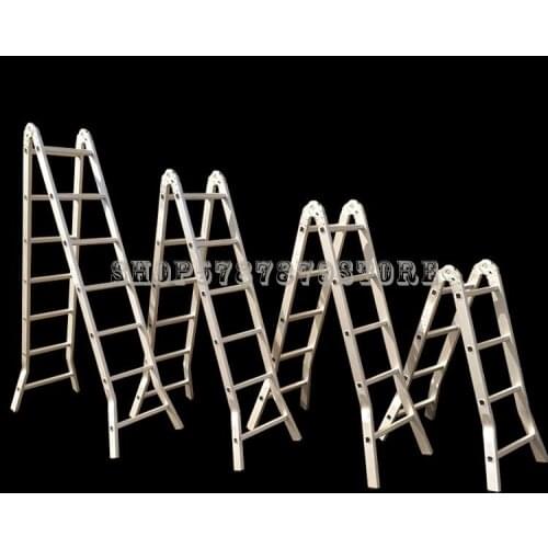 Ladder Multi Function Thickened Household Aluminum Alloy Herringbone Ladder Folding Joint Engineering Ladder Four Or Five Step L