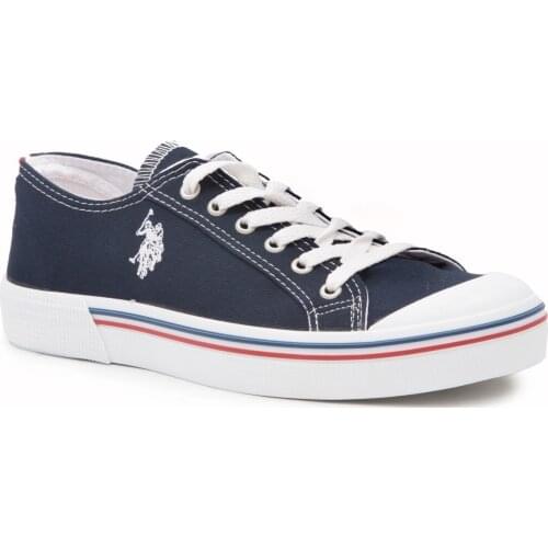 U.S. Polo Assn. 21Y Penelope Navy Blue Linen Men 'S Sports Shoes Lightweight Transparent Outsole Casual Connected To the Original Sneakers Street Style