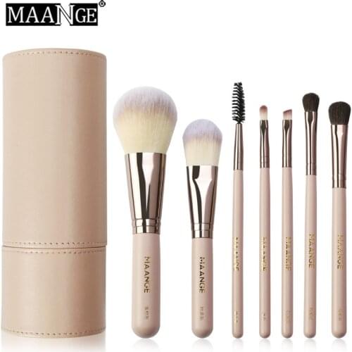 MAANGE 7 Makeup Sets Brush With Barrel Beginner Basic Beauty Tools Factory Direct Sales Cosmetic Gift for Women Hot Selling