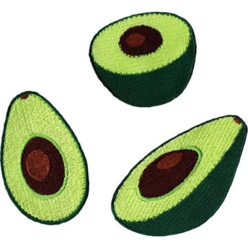Iron On Patch Fruit Avocado Patch Embroidered Patches For Clothes Stripes DIY Plant Patches On Clothing Stickers Badges Decor