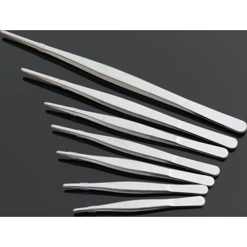 14/16/18/20/25/30cm Kitchen Cooking Medical Tweezers Stainless Steel Kitchen Seafood & bar Tweezer Food Tongs Tool Bar Accessory