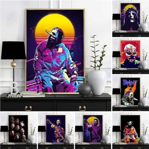 Slipknot Heavy Metal ROCK BAND Posters and Prints Bar Wall Art Pictures Canvas Painting for Living Room Bedroom Decorative