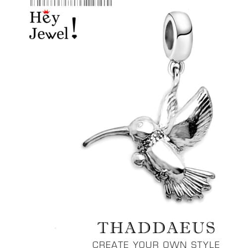 Charms hummingbird Bird 925 Sterling Silver Lobster Clasp Pendants Fashion Jewelry Making DIY Handmade Craft For Women