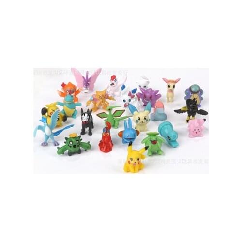2021 New The Most Hot Popular 24 GO pokemon Pikachu Doll Ornaments Childrens Toys Gifts Christmas Gifts 2-3cm PVC