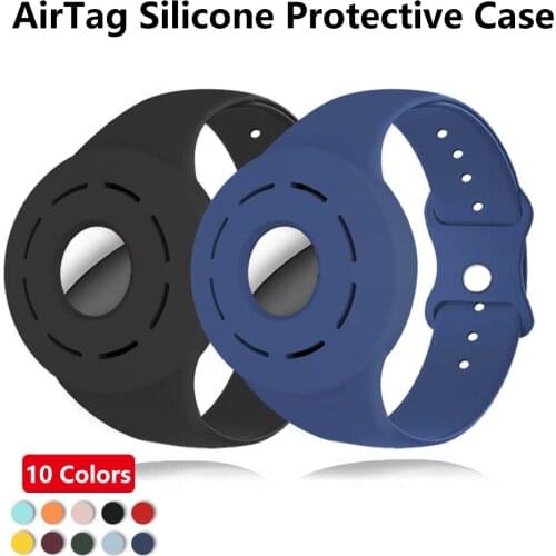 Silicone Kids Wrist Straps Protective Case For Airtags Anti-Scratch Protect Cover Compatible With Apple Airtags Locator Device