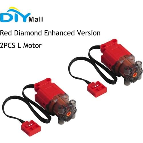 2pcs Enhanced Red Diamond L Motor Compatible With Lego Power Functions MOC Parts Building Blocks