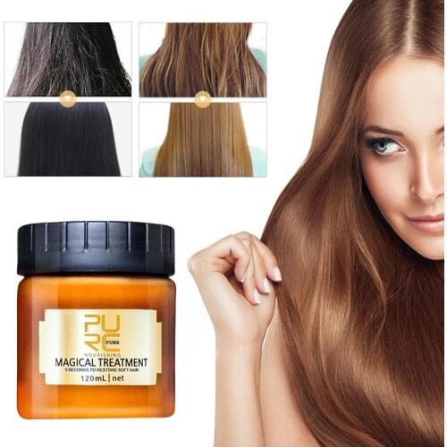 PURC 120ML Magical treatment hair mask Nutrition Infusing Masque for 5 seconds Repairs hair damage restore soft hair