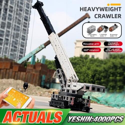 MOULD KING 17002 High-Tech Motorized Car The MOC-20920 RC Liebherrs LTM 11200 Building Blocks Bricks Kids Christmas Toys Gifts